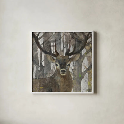 The Guardian Sq by Albena Hristova. Shown in a crisp white glass frame for a clean and minimalist style. Available as an archival giclee rolled canvas, fine art paper, or poster print. SKU 23888a.