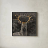 The Leader Dark by Albena Hristova. Shown in a sleek black glass frame for a contemporary gallery look. Available as an archival giclee rolled canvas, fine art paper, or poster print. SKU 81071a.
