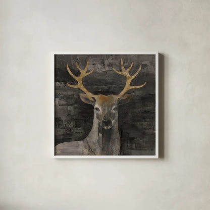 The Leader Dark by Albena Hristova. Shown in a crisp white glass frame for a clean and minimalist style. Available as an archival giclee rolled canvas, fine art paper, or poster print. SKU 81071a.