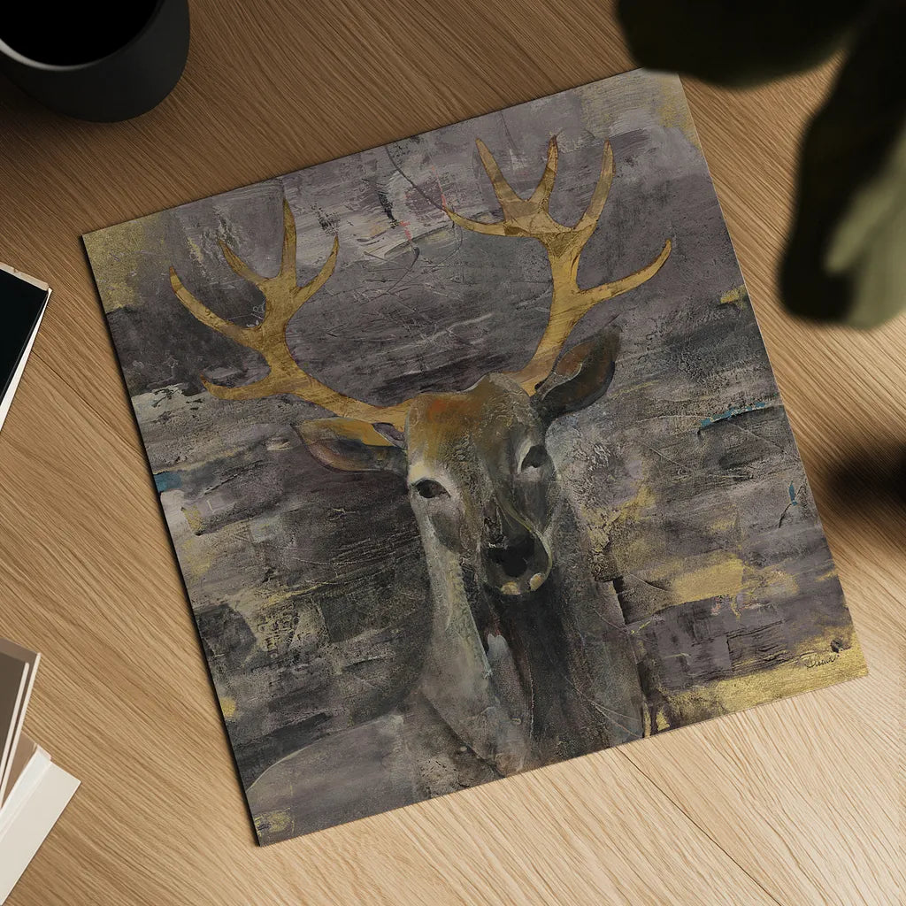 The Leader Gold by Albena Hristova. Shown as a detailed flat fine art print, highlighting archival giclee quality. Available as an archival giclee rolled canvas, fine art paper, or poster print. SKU 20863a.