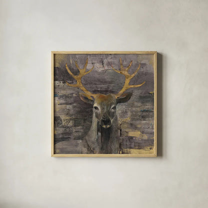 The Leader Gold by Albena Hristova. Shown in a natural wood glass frame for a timeless modern aesthetic. Available as an archival giclee rolled canvas, fine art paper, or poster print. SKU 20863a.