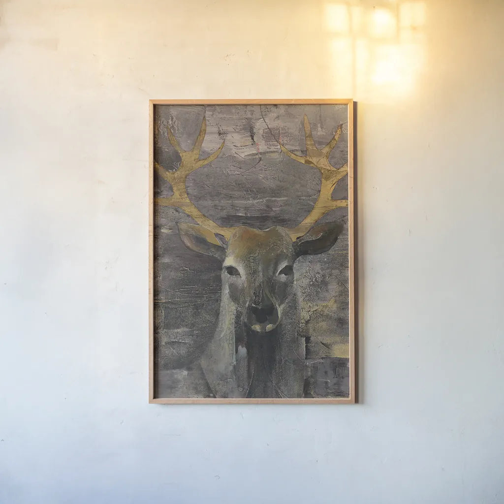 The Leader Gold Crop by Albena Hristova. shown as a paper print in a natural frame. Available as a archival giclee rolled canvas, fine art paper, or poster print. SKU 20863h.