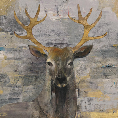 The Leader Gold Light Grey by Albena Hristova. SKU 29095a. Archival Giclee Fine art print for wall decor.