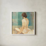 Thoughtfulness II by Albena Hristova. Shown in a crisp white glass frame for a clean and minimalist style. Available as an archival giclee rolled canvas, fine art paper, or poster print. SKU 12966a.
