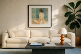 Thoughtfulness II by Albena Hristova. Displayed in a glass frame with matte in a clean modern living room. Available as an archival giclee rolled canvas, fine art paper, or poster print. SKU 12966a.