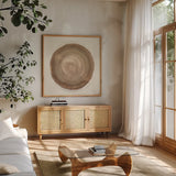 Through The Years II by Albena Hristova. Shown in a natural wood frame in a cozy modern living room. Available as an archival giclee rolled canvas, fine art paper, or poster print. SKU 58267a.