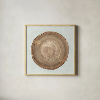 Through The Years II Blue by Albena Hristova. Shown in a natural wood glass frame for a timeless modern aesthetic. Available as an archival giclee rolled canvas, fine art paper, or poster print. SKU 59131a.