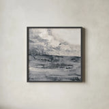 Thunder Road Neutral by Albena Hristova. Shown in a sleek black glass frame for a contemporary gallery look. Available as an archival giclee rolled canvas, fine art paper, or poster print. SKU 60616a.