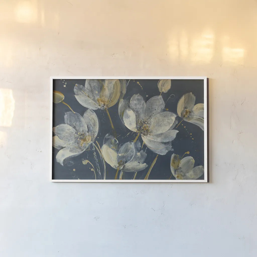 Translucent Garden by Albena Hristova. shown as a paper print in a white frame. Available as a archival giclee rolled canvas, fine art paper, or poster print. SKU 32247i.