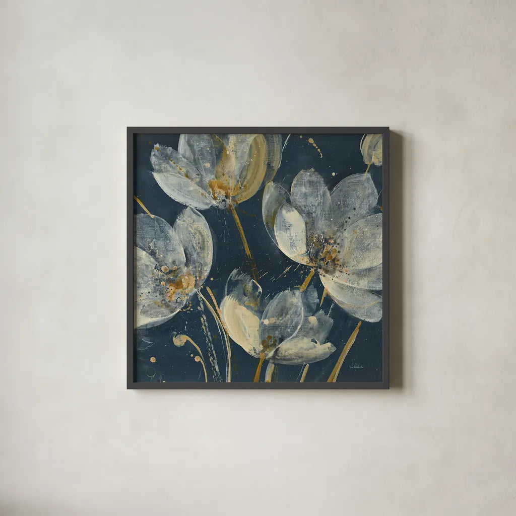 Translucent Garden Crop by Albena Hristova. Shown in a sleek black glass frame for a contemporary gallery look. Available as an archival giclee rolled canvas, fine art paper, or poster print. SKU 32247a.