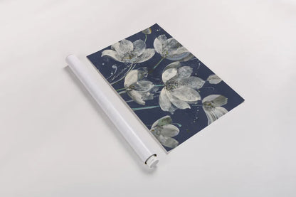 Translucent Garden with Light Blue by Albena Hristova. shown as a rolled paper print. Available as archival giclee rolled canvas, fine art paper, or poster print. SKU 71361i.