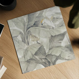 Tropical Canopy II Neutral Gold Sq by Albena Hristova. Shown as a detailed flat fine art print, highlighting archival giclee quality. Available as an archival giclee rolled canvas, fine art paper, or poster print. SKU 83676a.