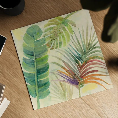 Tropical Delight I by Albena Hristova. Shown as a detailed flat fine art print, highlighting archival giclee quality. Available as an archival giclee rolled canvas, fine art paper, or poster print. SKU 26517a.