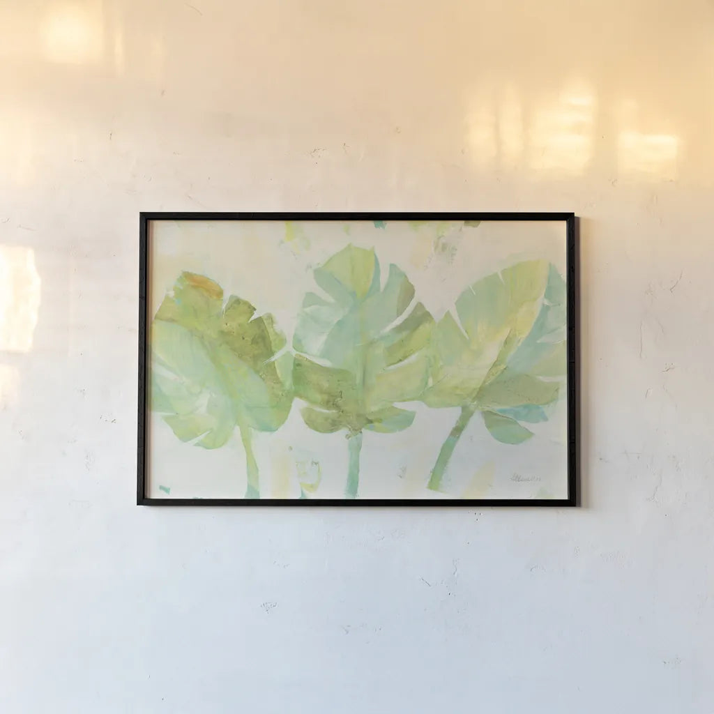 Tropical Trio by Albena Hristova. shown as a paper print in a black flame. Available as a archival giclee rolled canvas, fine art paper, or poster print. SKU 54067i.