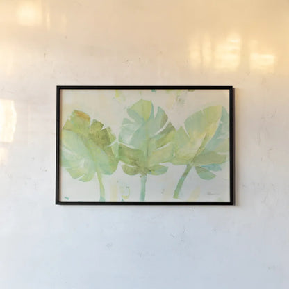 Tropical Trio by Albena Hristova. shown as a paper print in a black flame. Available as a archival giclee rolled canvas, fine art paper, or poster print. SKU 54067i.