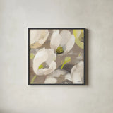 Tulip Delight I Crop by Albena Hristova. Shown in a sleek black glass frame for a contemporary gallery look. Available as an archival giclee rolled canvas, fine art paper, or poster print. SKU 15972a.