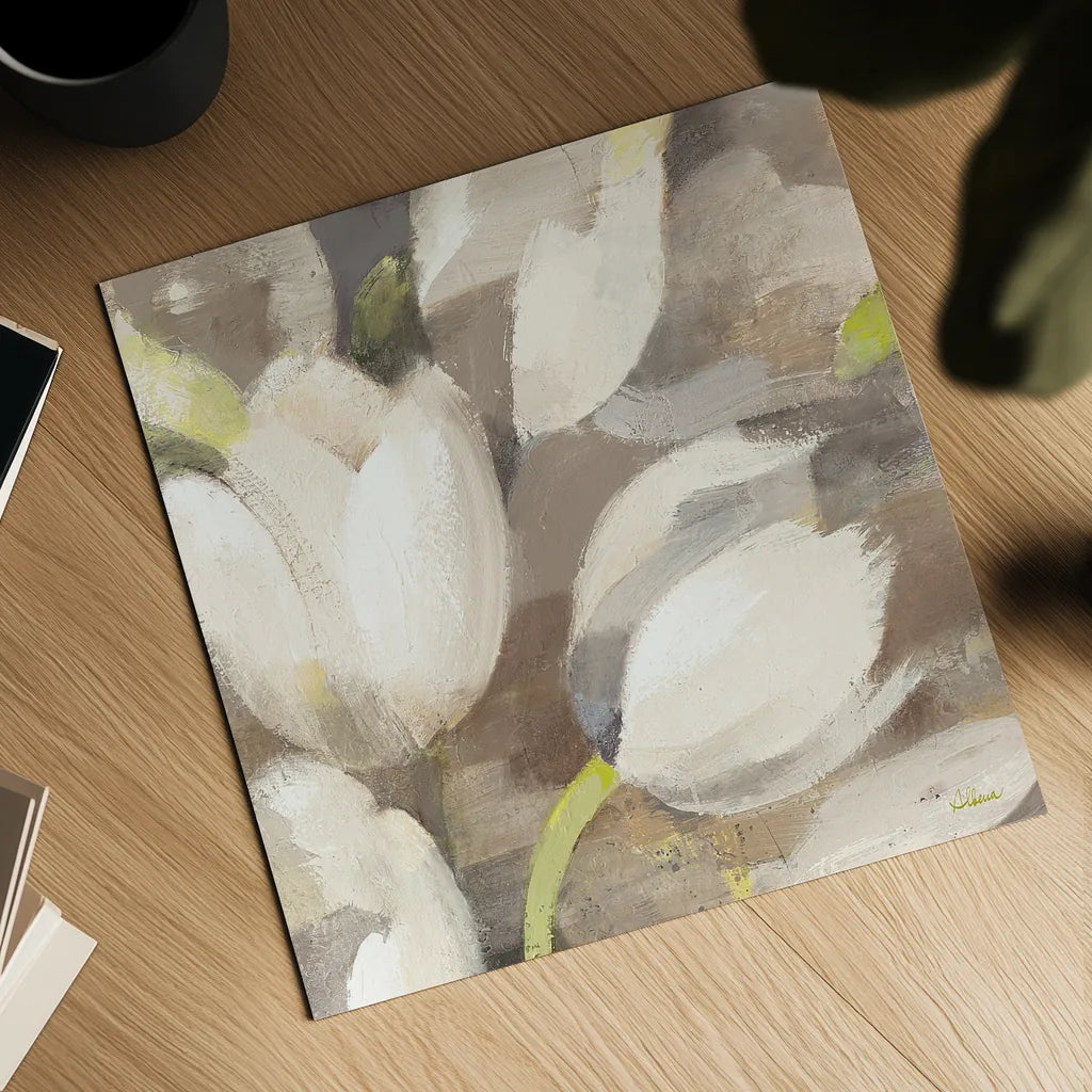 Tulip Delight II Crop by Albena Hristova. Shown as a detailed flat fine art print, highlighting archival giclee quality. Available as an archival giclee rolled canvas, fine art paper, or poster print. SKU 15973a.