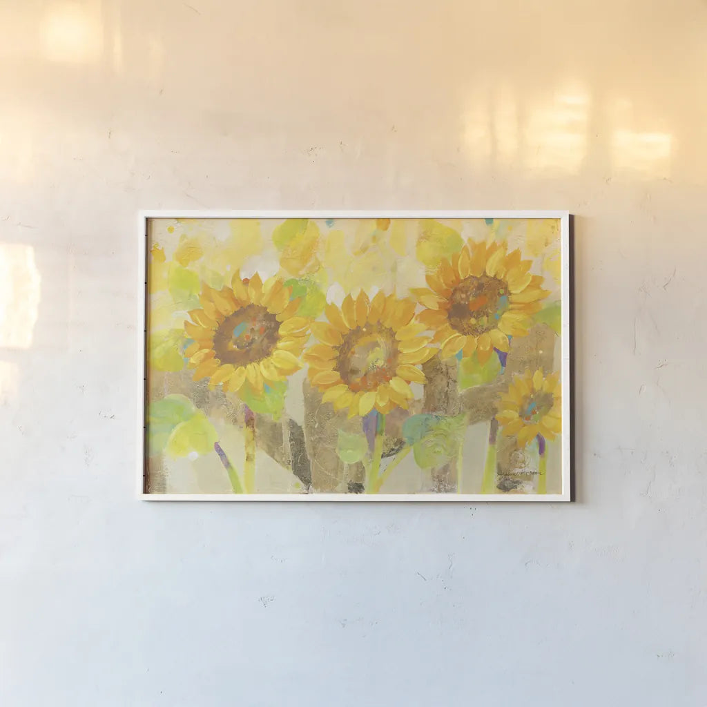 Turn to the Sun by Albena Hristova. shown as a paper print in a white frame. Available as a archival giclee rolled canvas, fine art paper, or poster print. SKU 23495i.
