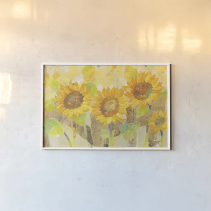 Turn to the Sun by Albena Hristova. shown as a paper print in a white frame. Available as a archival giclee rolled canvas, fine art paper, or poster print. SKU 23495i.