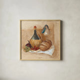 Tuscan Table II by Albena Hristova. Shown in a natural wood glass frame for a timeless modern aesthetic. Available as an archival giclee rolled canvas, fine art paper, or poster print. SKU 6371a.