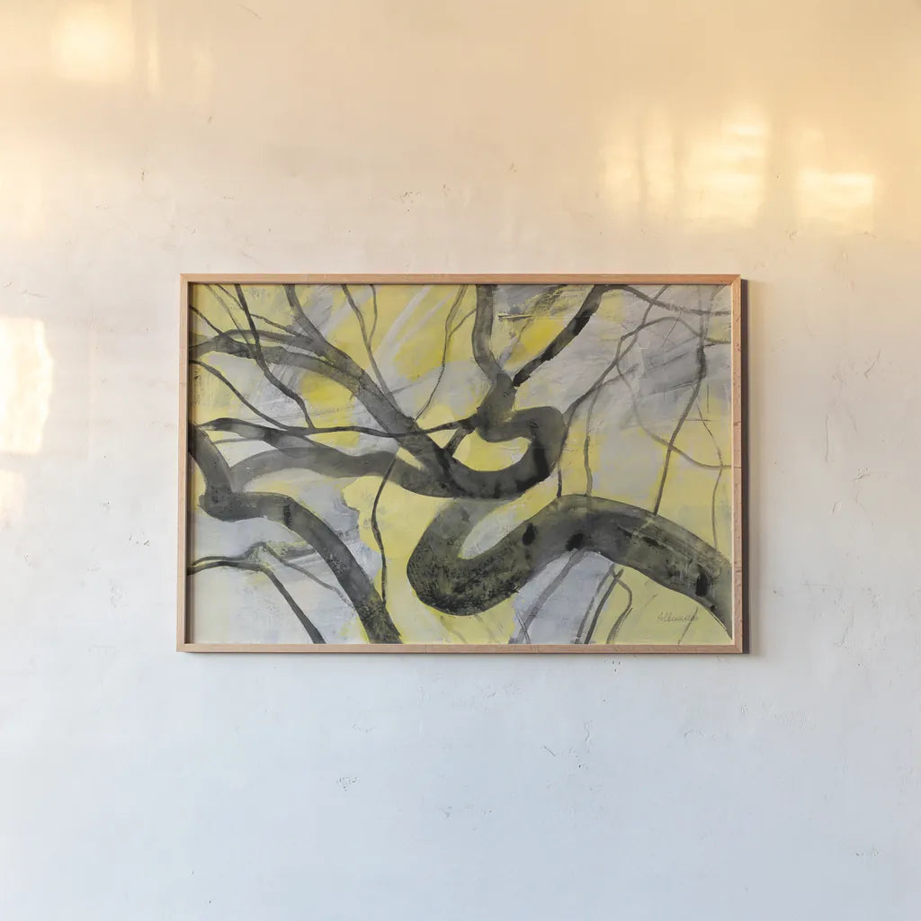 Twisted by Albena Hristova. shown as a paper print in a natural frame. Available as a archival giclee rolled canvas, fine art paper, or poster print. SKU 71834i.