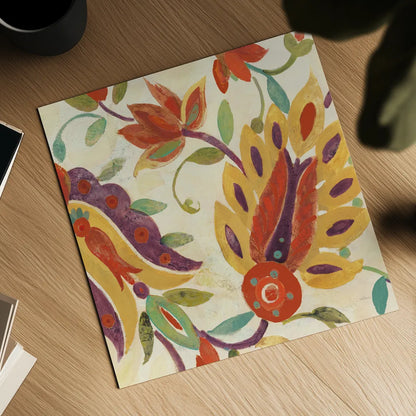 Two Step Spice and Purple v2 Crop by Albena Hristova. Shown as a detailed flat fine art print, highlighting archival giclee quality. Available as an archival giclee rolled canvas, fine art paper, or poster print. SKU 43119a.