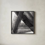 Under the Bridge II Dark Crop by Albena Hristova. Shown in a sleek black glass frame for a contemporary gallery look. Available as an archival giclee rolled canvas, fine art paper, or poster print. SKU 68429a.
