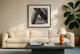 Under the Bridge II Dark Crop by Albena Hristova. Displayed in a glass frame with matte in a clean modern living room. Available as an archival giclee rolled canvas, fine art paper, or poster print. SKU 68429a.