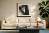 Under the Bridge IV Dark Crop by Albena Hristova. Displayed in a glass frame with matte in a clean modern living room. Available as an archival giclee rolled canvas, fine art paper, or poster print. SKU 68430a.