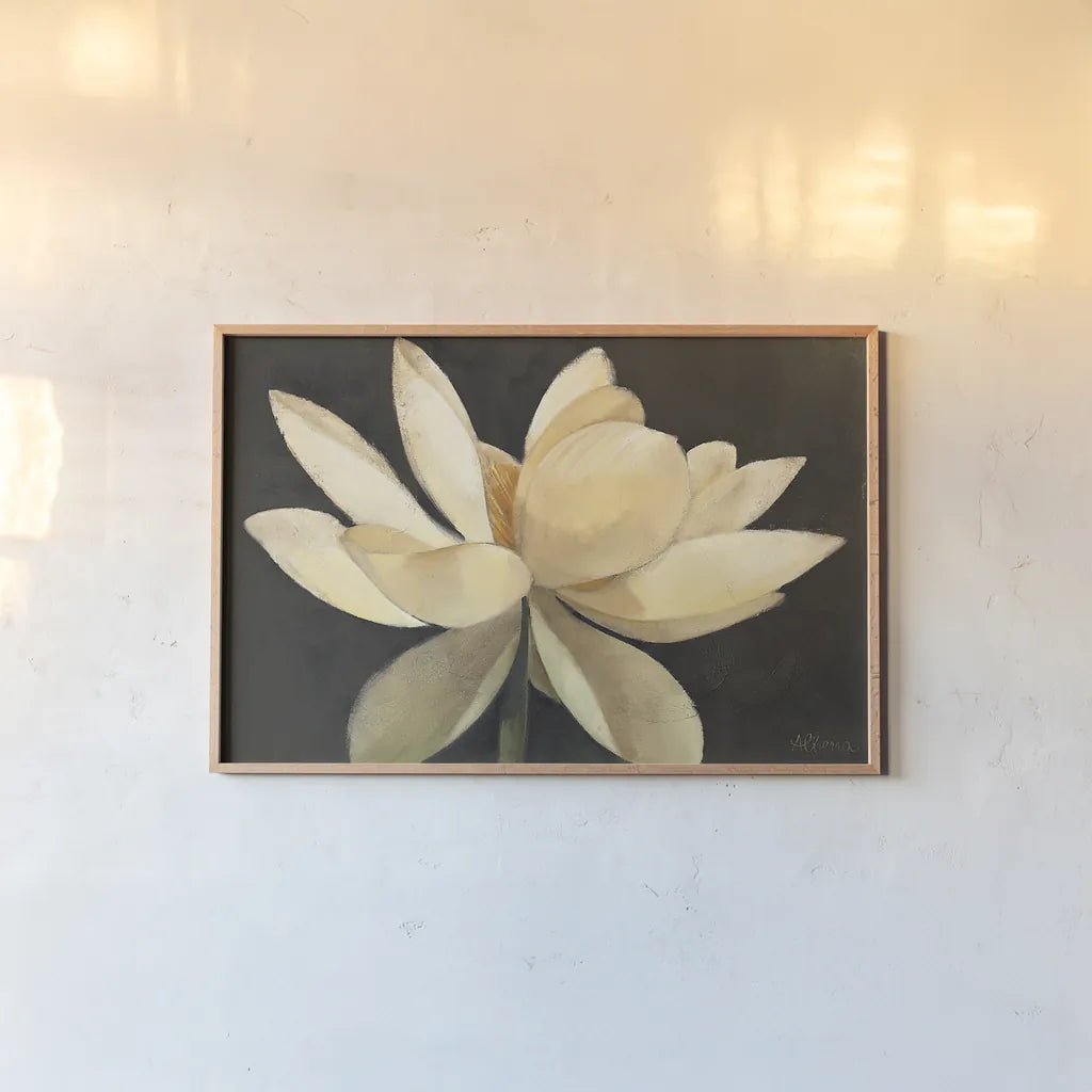 Unfolding by Albena Hristova. shown as a paper print in a natural frame. Available as a archival giclee rolled canvas, fine art paper, or poster print. SKU 7797i.