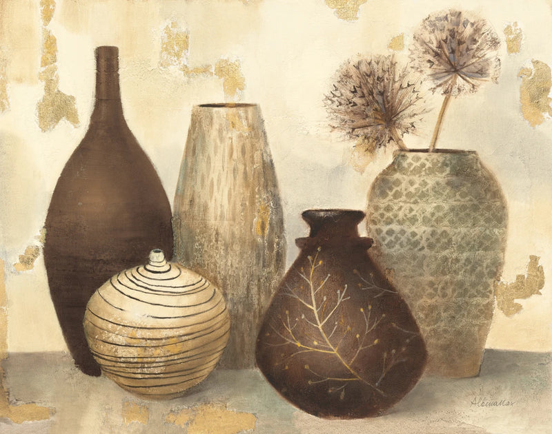 Vessel Still Life Golden I by Albena Hristova