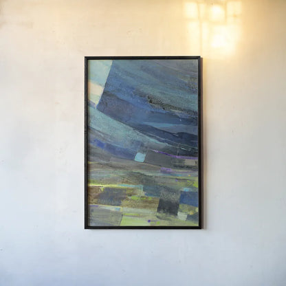 View of the Coast II by Albena Hristova. shown as a paper print in a black flame. Available as a archival giclee rolled canvas, fine art paper, or poster print. SKU 27262h.