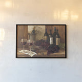 Vintage Wine by Albena Hristova. shown as a paper print in a black flame. Available as a archival giclee rolled canvas, fine art paper, or poster print. SKU 6367i.