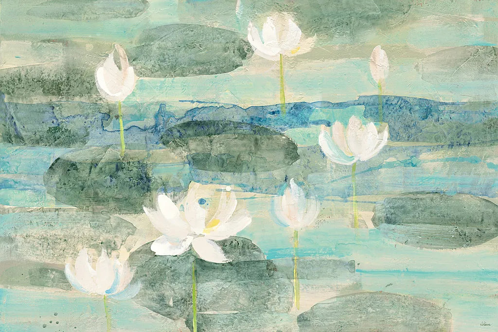Water Lilies Bright by Albena Hristova. SKU 29248i. Archival Giclee Fine art print for wall decor.