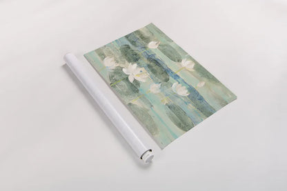 Water Lilies Bright by Albena Hristova. shown as a rolled paper print. Available as archival giclee rolled canvas, fine art paper, or poster print. SKU 29248i.