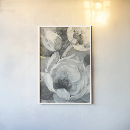 White Delight I by Albena Hristova. shown as a paper print in a white frame. Available as a archival giclee rolled canvas, fine art paper, or poster print. SKU 57917h.