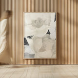 White Flowers on Black by Albena Hristova. shown as over sized large wall art. Available as an archival giclee rolled canvas, fine art paper, or poster print. SKU 80590h.