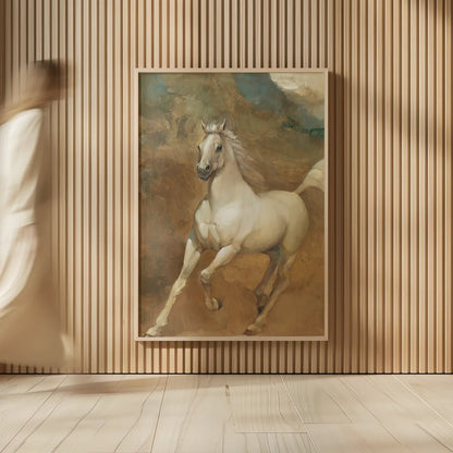 White Knight Crop by Albena Hristova. shown as over sized large wall art. Available as an archival giclee rolled canvas, fine art paper, or poster print. SKU 6264h.