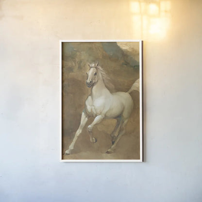 White Knight Crop by Albena Hristova. shown as a paper print in a white frame. Available as a archival giclee rolled canvas, fine art paper, or poster print. SKU 6264h.