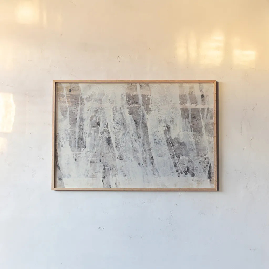 White Out by Albena Hristova. shown as a paper print in a natural frame. Available as a archival giclee rolled canvas, fine art paper, or poster print. SKU 54065i.