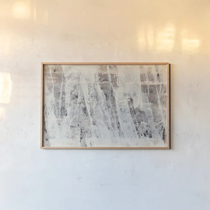 White Out by Albena Hristova. shown as a paper print in a natural frame. Available as a archival giclee rolled canvas, fine art paper, or poster print. SKU 54065i.