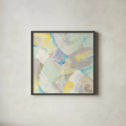 White Rock I by Albena Hristova. Shown in a sleek black glass frame for a contemporary gallery look. Available as an archival giclee rolled canvas, fine art paper, or poster print. SKU 21371a.