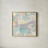 White Rock II Pastel by Albena Hristova. Shown in a natural wood glass frame for a timeless modern aesthetic. Available as an archival giclee rolled canvas, fine art paper, or poster print. SKU 48321a.