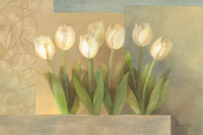 White Tulips Crop by Albena Hristova. SKU 6384i. Archival Giclee Fine art print for wall decor.