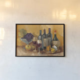 Wine and Fruit I v2 by Albena Hristova. shown as a paper print in a black flame. Available as a archival giclee rolled canvas, fine art paper, or poster print. SKU 49937i.
