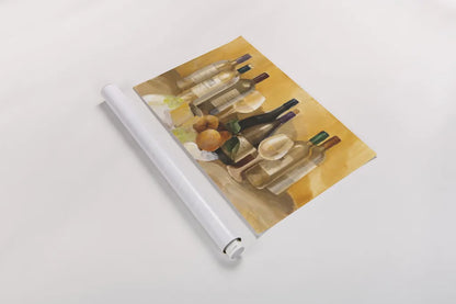 Wine and Fruit II v2 by Albena Hristova. shown as a rolled paper print. Available as archival giclee rolled canvas, fine art paper, or poster print. SKU 49938i.