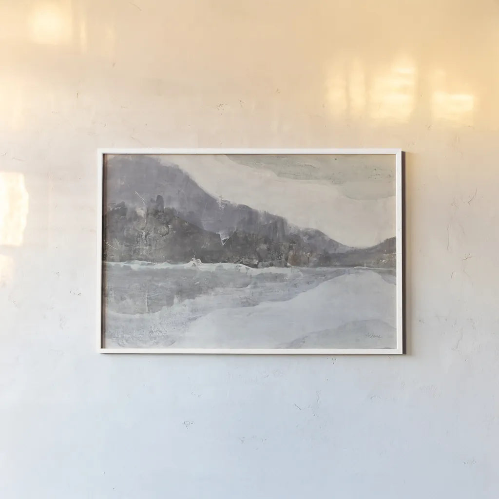 Winter Landscape Neutral Crop by Albena Hristova. shown as a paper print in a white frame. Available as a archival giclee rolled canvas, fine art paper, or poster print. SKU 60556i.