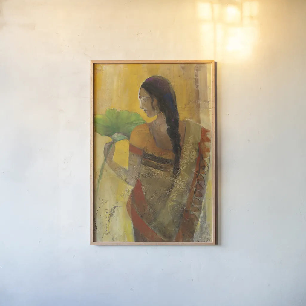 Women of the World II by Albena Hristova. shown as a paper print in a natural frame. Available as a archival giclee rolled canvas, fine art paper, or poster print. SKU 71615h.