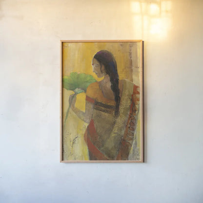 Women of the World II by Albena Hristova. shown as a paper print in a natural frame. Available as a archival giclee rolled canvas, fine art paper, or poster print. SKU 71615h.