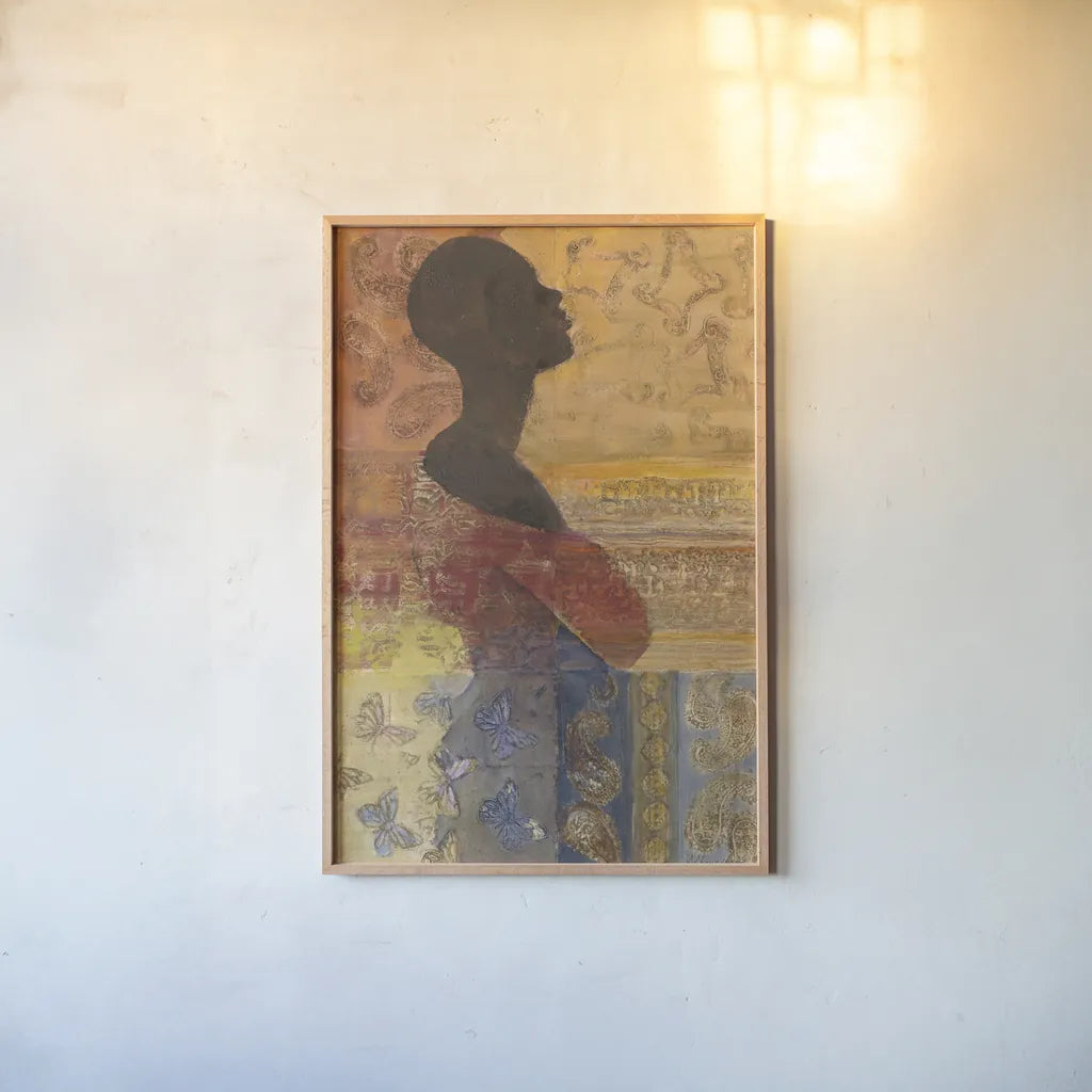 Women of the World III by Albena Hristova. shown as a paper print in a natural frame. Available as a archival giclee rolled canvas, fine art paper, or poster print. SKU 71616h.